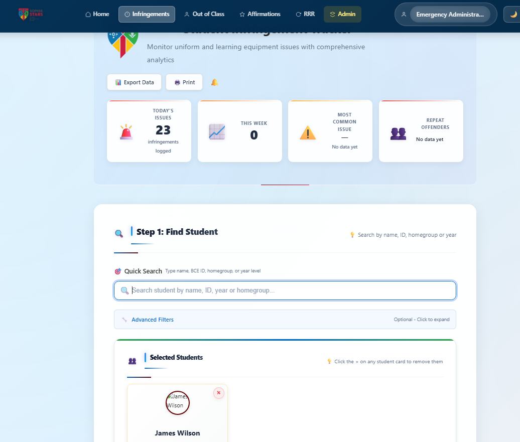 Sophia STARS Features